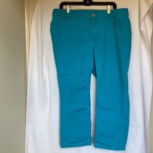Chico's Platinum Denim jeans turquoise size 3